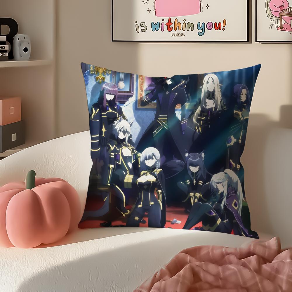 Epic Anime TThe Eminence In Shadow Cushion Cover Pillowcase Short Plush Invisible zipper Room Sofa Cushion Cover