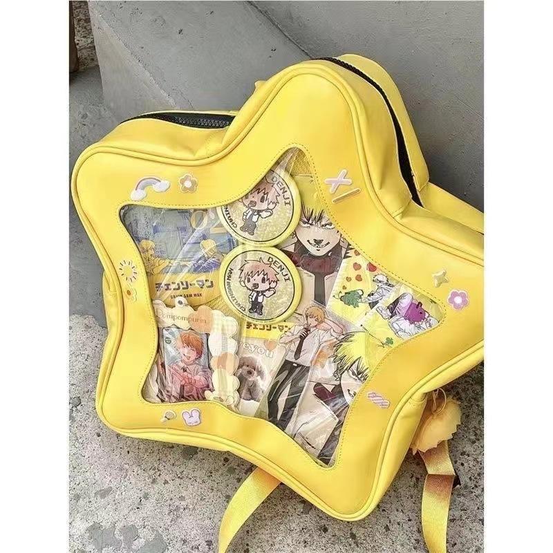 Original Søt Kawaii Ita-veske Anime Femspisset Stjerne Toveis Skulderveske GateMote Ulzzang Skulderveske