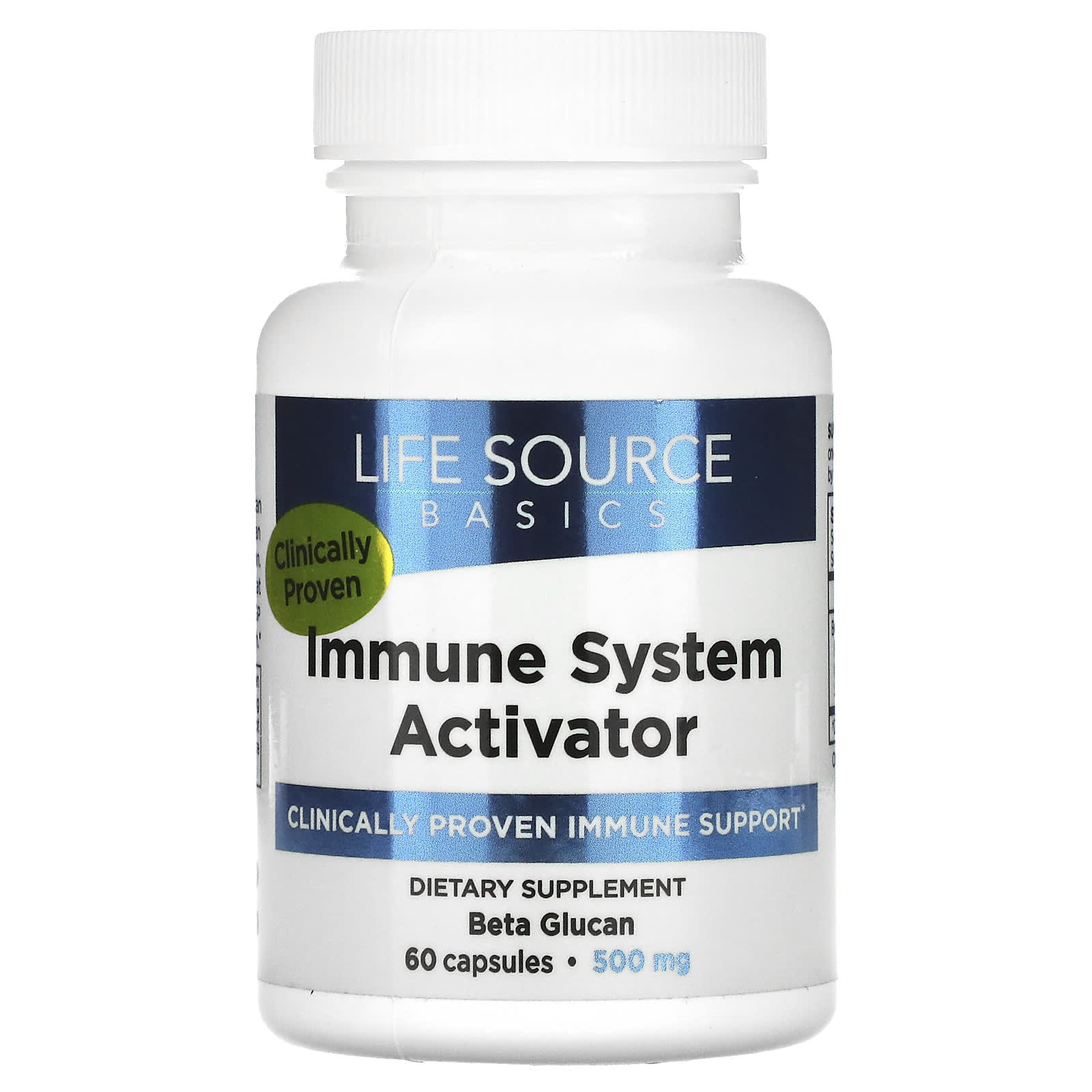 

Life Source Basics (Wgp Beta Glucan), Immune Booster, 500Mg, 60 Capsules