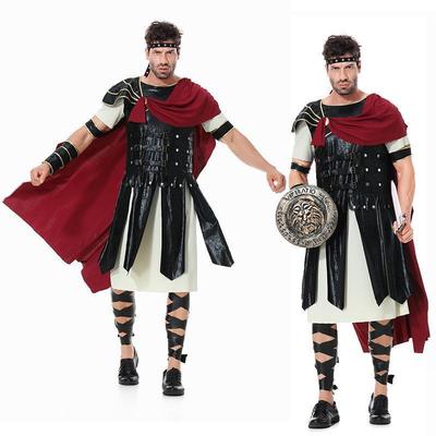 2025 Men's Spartan Warrior Cloak Roman Cosplay Costume