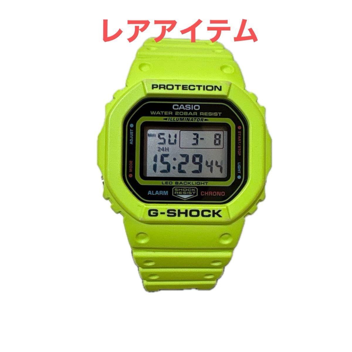 CASIO G-SHOCK DW-5600 Neon Yellow Watch Used Watch Working Item