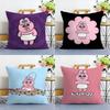 Kawaii O-Opanchu Usag Pillow Case Plush Fabric Soft Double Sided Print Sofa Cushion Cover Throw Pillow Covers