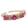 Yin Taifei Roségold Antik-Stil Ring mit Taubenblutrotem Zirkonia für Damen