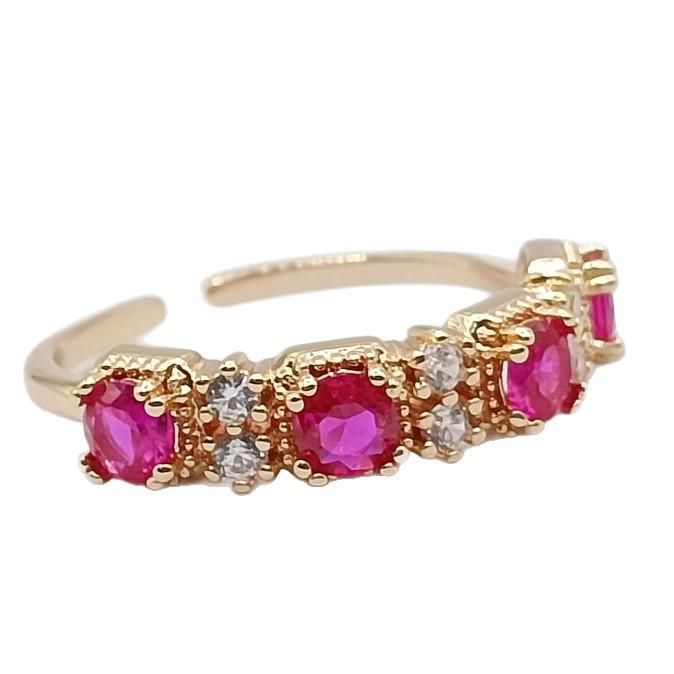 Yin Taifei Roségold Antik-Stil Ring mit Taubenblutrotem Zirkonia für Damen