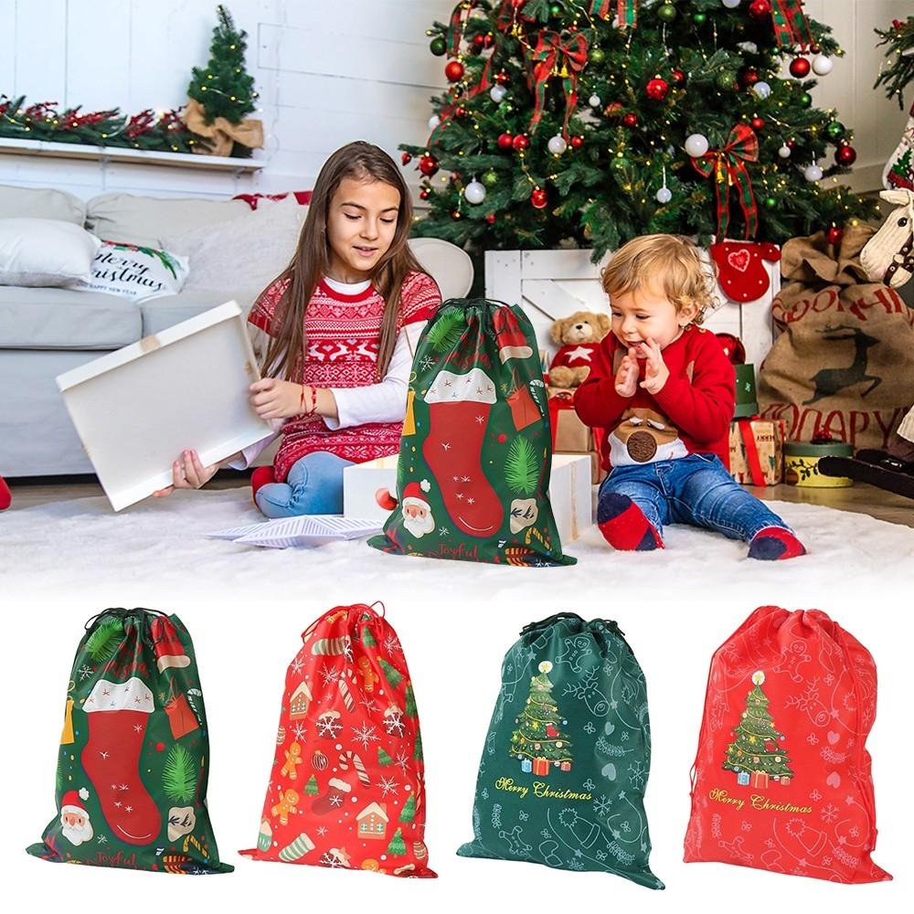 Elk Xmas Present Sack Snowman Bronzing Christmas Bag New Gift Bag  Party Supplies