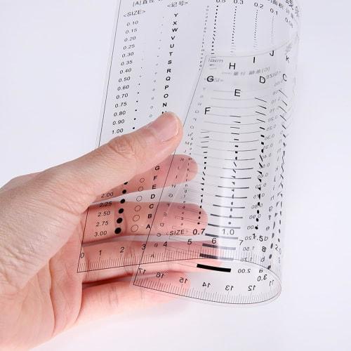 uxcell 3pcs High-Precision SEC Size Estimation Chart, 170x155mm, 0.12mm, Transparency Defect Detection Film Ruler for Measuring Diameter Area and Line