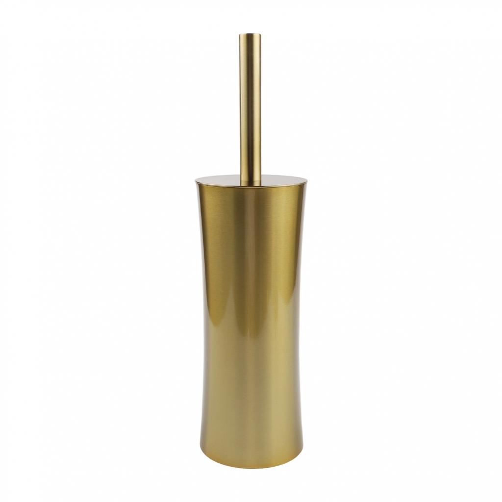 Easily Accessible Gold Stainless Steel Toilet Brush Designed for Comfort