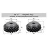 2M 3M 10T-30T High Torque 45° L/R Rotation Helical Gears Interlocking Machined Bore 180° Drive for Industrial Machinery