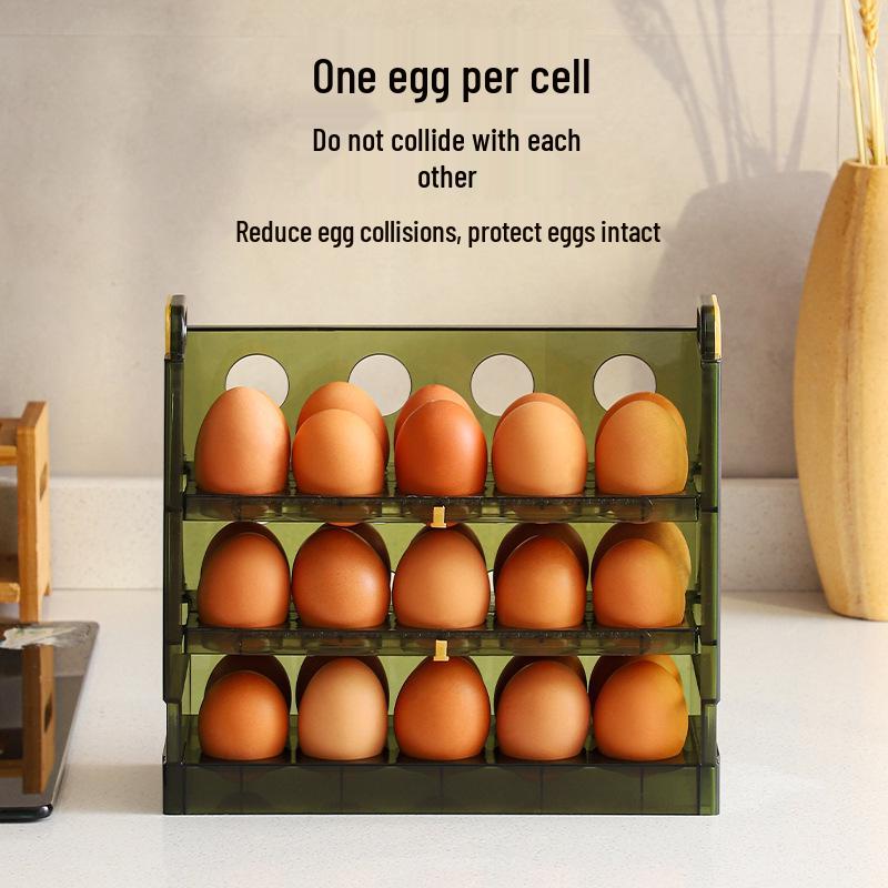 Luxury Foldable Egg Storage Rack - Refrigerator Side Door Organizer