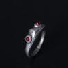 for Women Artistic Design Bohemian Vintage Frog Finger Ring Silver Color Opening Ring Resizable