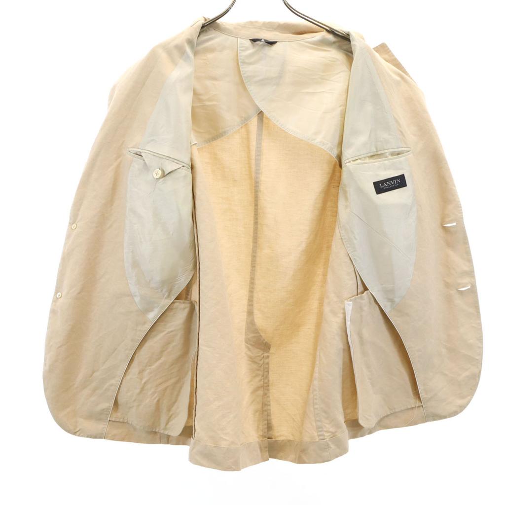 LANVIN Made in Japan Linen Blend tailored jacket 50 beige Men's Used