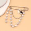 Elegant Pearls Brooch Fun Ornament for Backpacks Clothes Bags Hats Accessories Elegant Pin Crystal Rhinestones