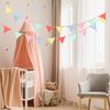 3M Dreiecksgirlande Buntes Banner Festivaldekoration Wimpelflagge Heimparty Karnevalsdeko Banner Babyparty Stoffgirlande