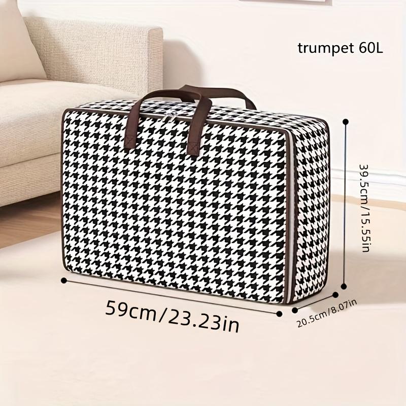 

Вместимая складная дорожная сумка в гусиную лапку - Хранение одеял и одежды для переезда и домашней организации