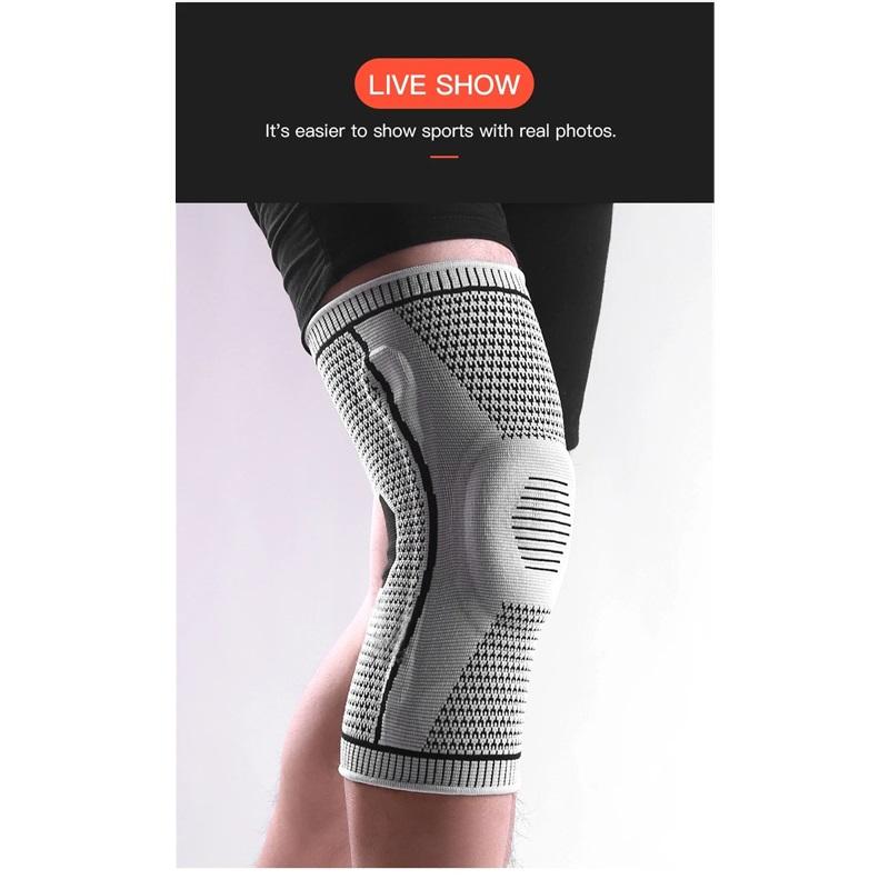 1PC Silicone Knee Pads Strap Patella Medial Support Meniscus Compression Knee Braces for Running Sport Knee Protection