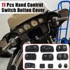 Motorcycle Black Hand Control Switch Button Caps Cover Kit For Electra Glide Standard FLHT Street Glide Special FLHXS 2014-2022