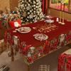Weihnachtstischdecke, Neujahrs-Rundtischdecke, stimmungsvolle Dekoration, Kaffeetischdecke, Frühlingsfest-Tischdeckenbezug