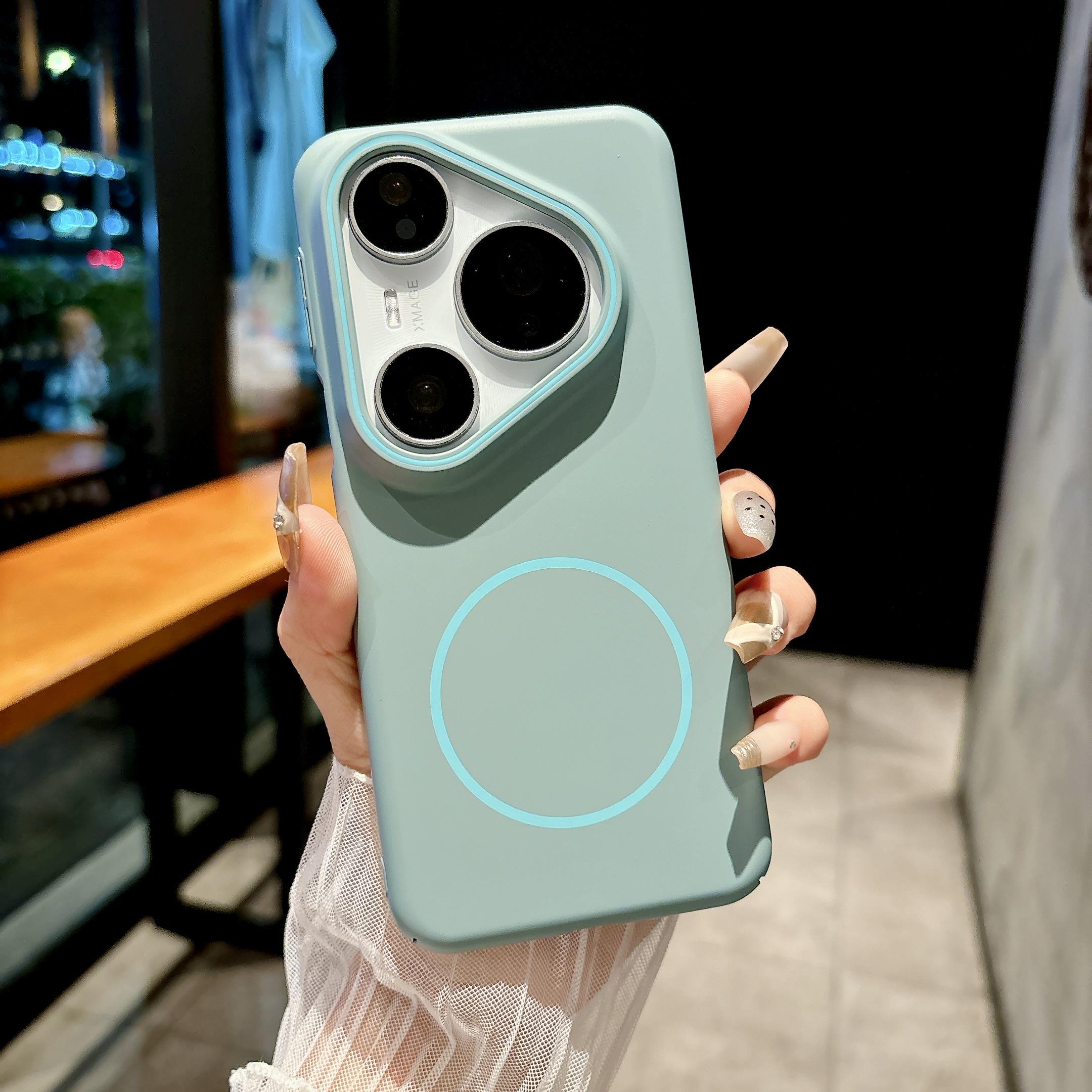 

Huawei Pura 80 70 P60 Pro Mate 70 60 50 Nova 14 13 Pro Ultra Магнітна Тверда Матова Кришка Ультратонка ПК для Чохол для Телефону Magsafe For Pura 80 Pro синій