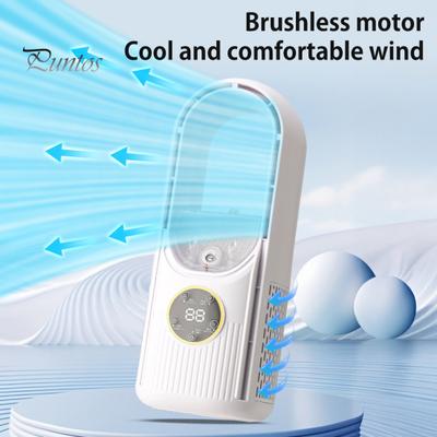 Bladeless Desk Fan with 6 Speed Modes Strong Airflow Compact Design Portable Rechargeable Quite Cooling Spray Fan