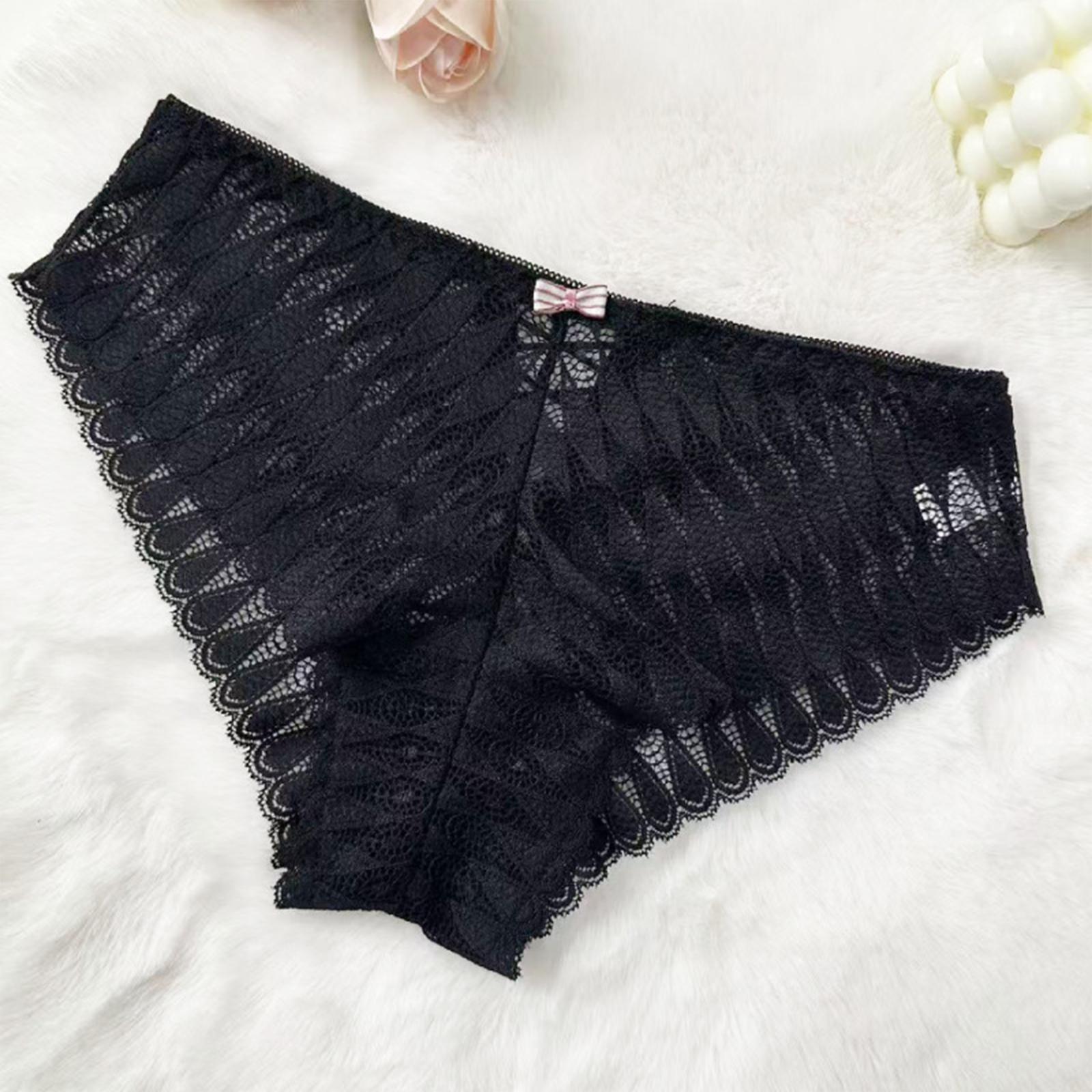 

Женское кружевное нижнее белье с низкой посадкой и перекрещенными бретелями большого размера M чёрный
