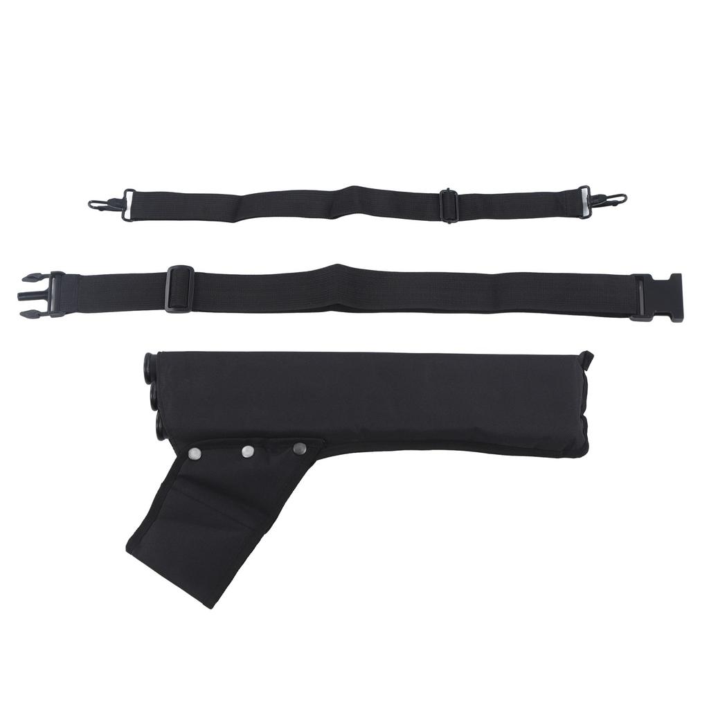 3 Tubes Hip Quiver Waist Hanged Arrow Archery Carry Bag with Pockets Double Strap Oxford Cloth Recurve Bow Archery
