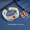 3-teiliges Damenmode Perlen-Serie Halskette Ohrringe Schmuckset, Geeignet für Hochzeiten, Partys und Festivalgeschenke