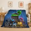 Coperta morbida in flanella A-Astro Bot Robot Cartone Animato, Coperta Accogliente per Letto, Divano, Poltrona, Camera da Letto, Soggiorno, Viaggio, Campeggio