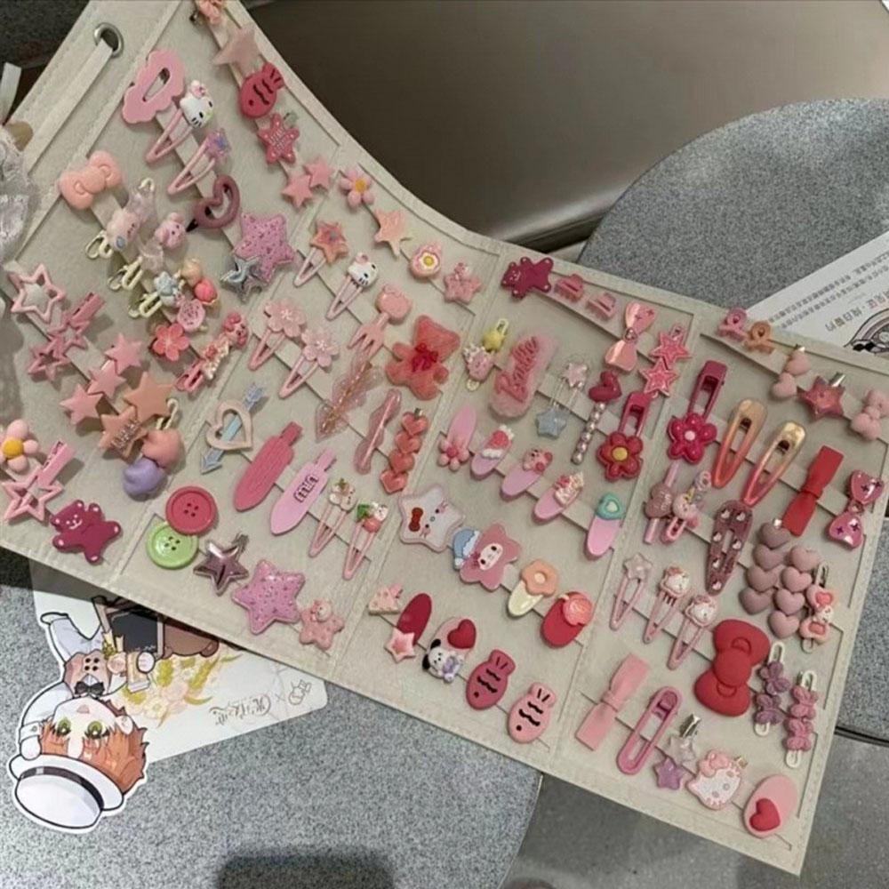 10-50pcs Y2K Hair Clips Set Cute Pink Hair Accessories Seamless Edge Clip Women Girl Sweet Beauty Hairpin Trendy Hair Clips
