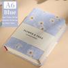 Aesthetic Daisy Puffy Cotton Cover Notebook A6 Portable Pocket Journal Thick Paper 180 Degree Lay Flat for School Office Travel