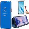 Case for Xiaomi Mi 11 Lite + 2 Tempered Glasses. Anti-shock Mirror Effect Case Reinforced Protection Blue