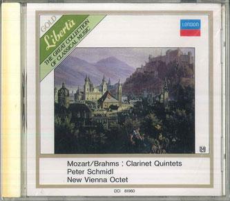 

CD MOZART BRAHMS PETER SCHMIDL NEW Clarinet Quintet in A major Clarin DCI81960 LONDON Japan Classical Used