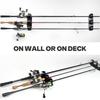 Light Weight Fishing Poles Rack Wall Mounted Fishing Rod Holder Horizontal Support 3 Rod Rack for Boats/Wall/Truck Bed
