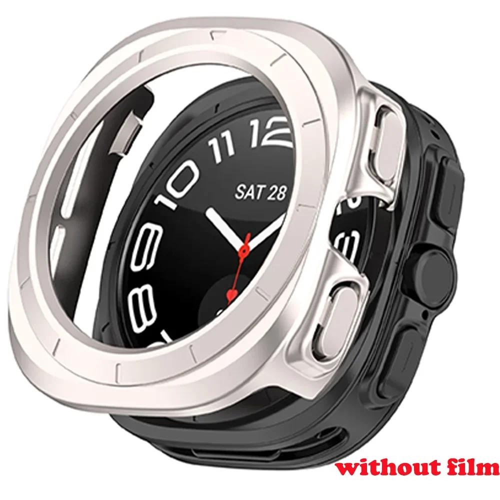 

PC Case for Samsung Galaxy Watch 7 Ultra 47mm Tempered Glass Anti-scratch Screen Protector Bumper Protective Cover Accessories Watch 7 Ultra 47mm