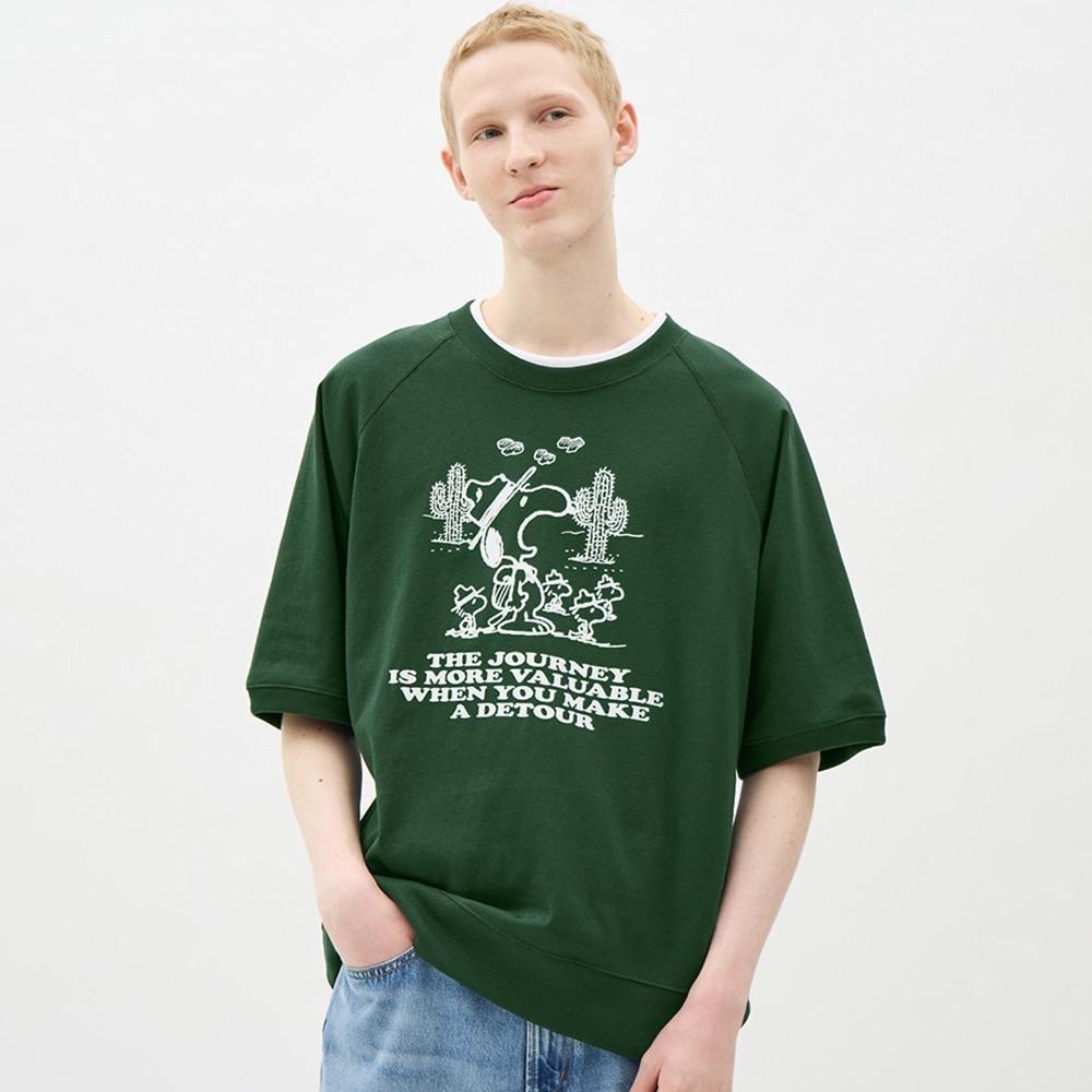 

Футболка GU by Uniqlo Sweat Tee с рукавом 5 минут Peanuts 4