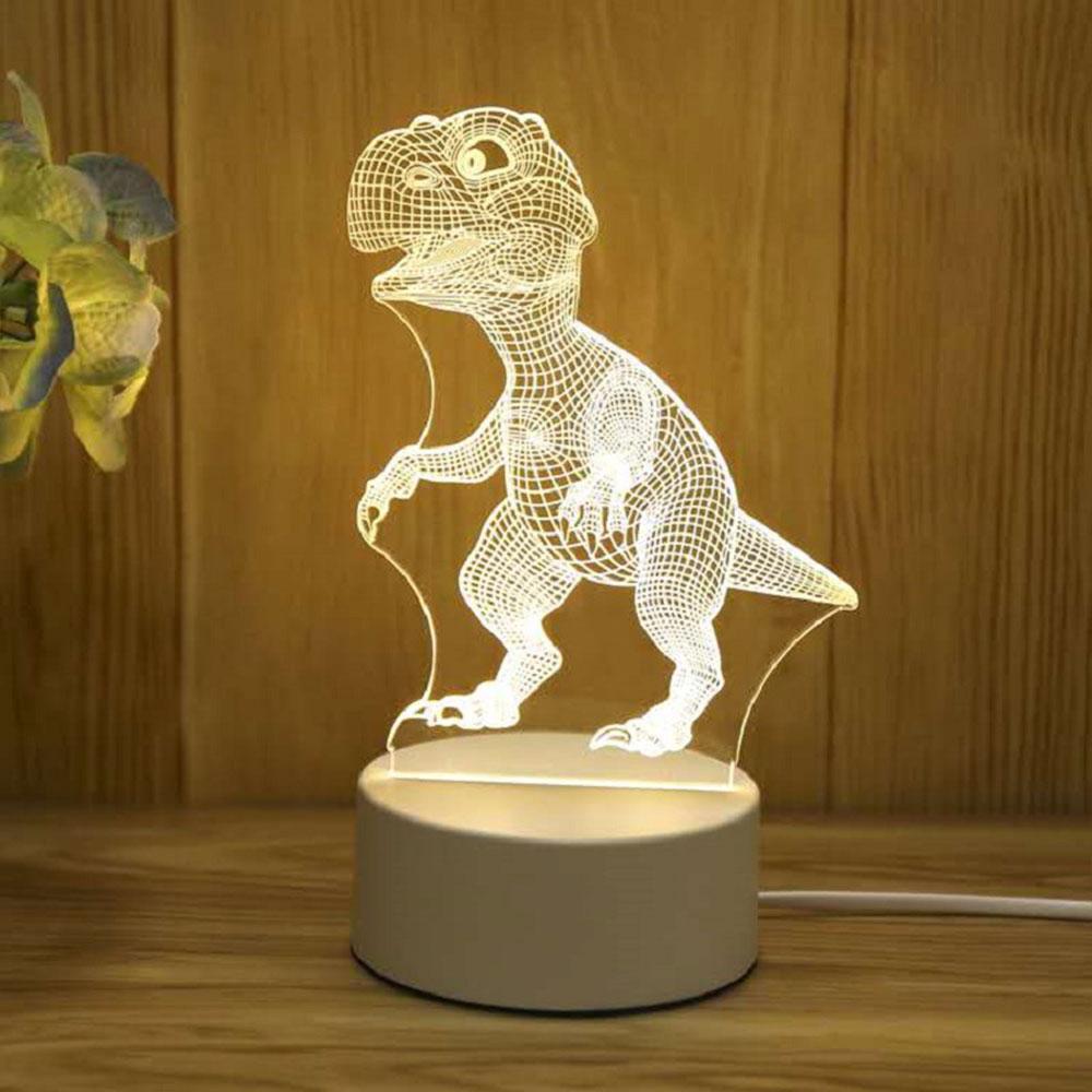 3D Acrylic USB Night Light String Christmas New Year Home Decoration Children's Gift Holiday Warm Smart Lamp Bedside
