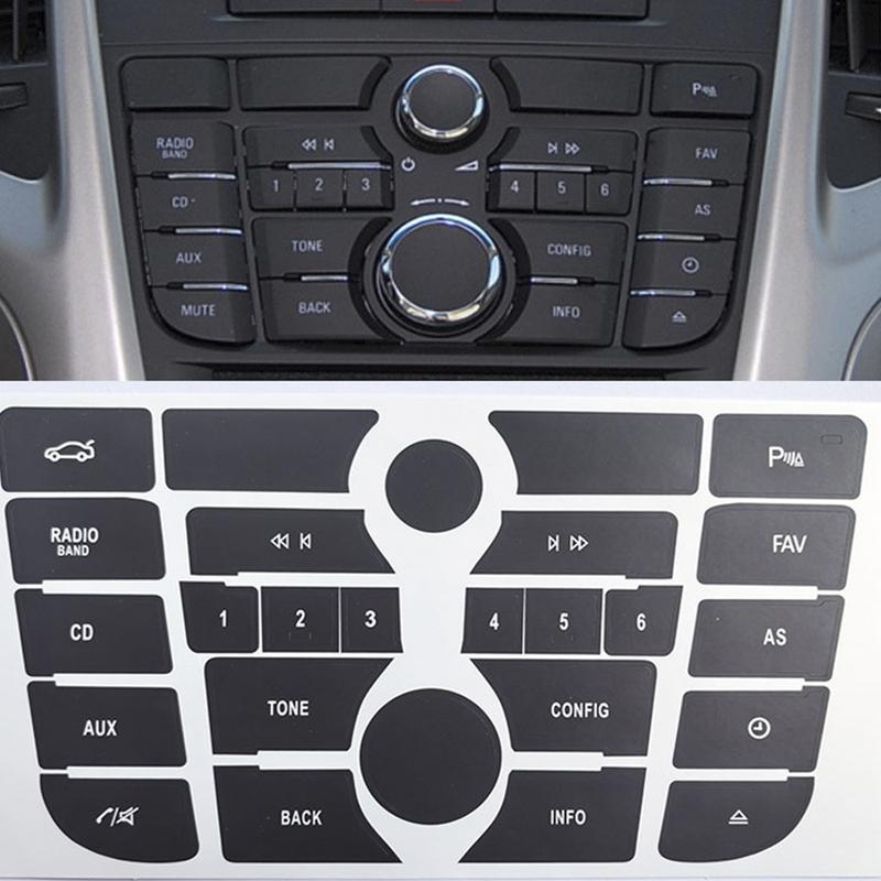 1 Stück 120*190mm Audio-Knopf-Reparaturaufkleber, Radio-Knopf-Aufkleber, Für OPEL ASTRA J/Vauxhall Astra/Holden Astra/Vauxhall GTC