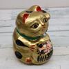 Tillverkad i Japan Lycklig Daruma Katt Guld (Stor)