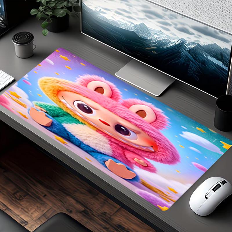 Labubu Print Mouse Pad, for Keyboard Pad Laptop PC Mat for Office Home Use, Desk Decor, Perfect Birthday Gift for Gamers