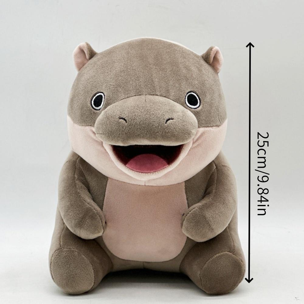 Cute Moo Deng Plush Toy Around Hippopotamus Bouncing Pig Dwarf Hippopotamus Birthday Gift Toys for Kids Home Decor