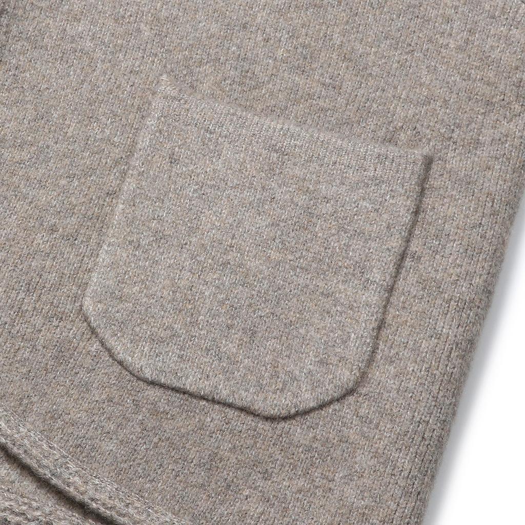 ENNITTUDE Wool Blend Hooded Knit Jacket [Mocha] 1 Type