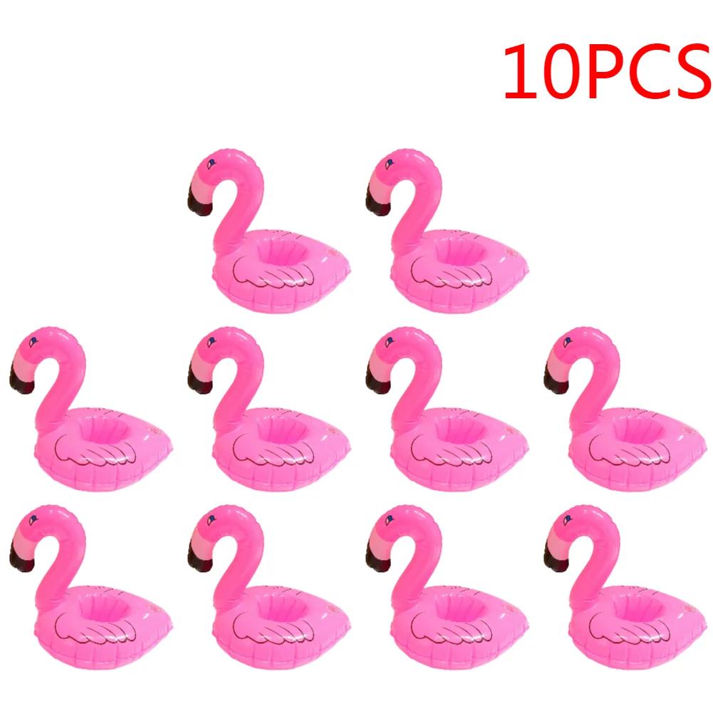 

100-10 шт. подставки под воду, плавающие надувные подстаканники, плавательный бассейн, игрушка-поплавок для питья, надувной бассейн, украшение для вечеринки в виде фламинго