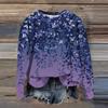 Women's Fashion Printed Long Sleeve Loose Round Neck Sweatshirt Top Fall