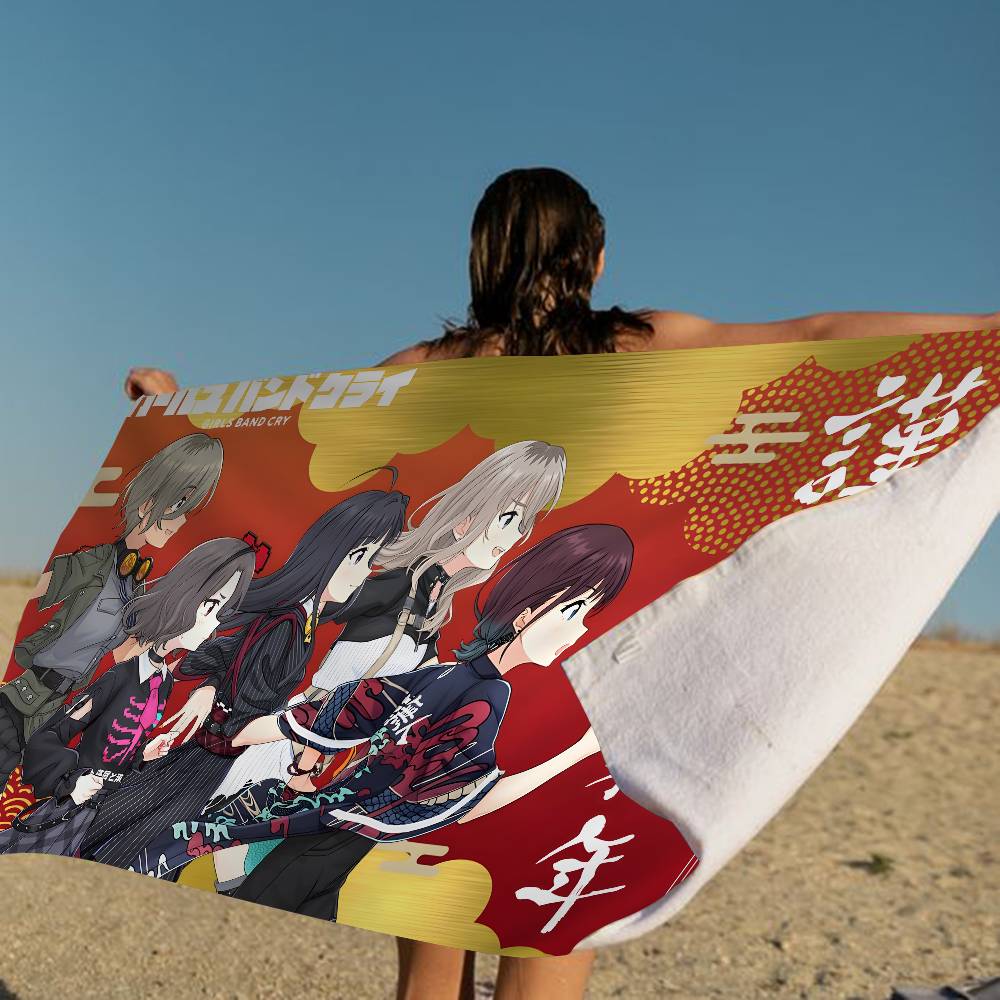Anime G-Girls Cool Band Cry Big Microfiber Beach Towels Quick Dry Towel Sand Beach Towels Pool Towel For Travel Swim Pool Yoga