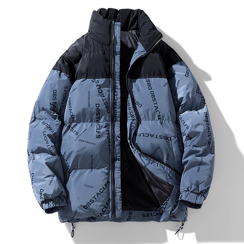 Unisex velké bavlněné bundy: Odpovídající styly pro dospělé a dospívající, módní stojaté límce, volný střih pro muže