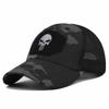 Men Women Skull Print Snapback Cap Outdoors Tactical Camouflage Mesh Baseball Caps Male Summer Sport Hiking Trucker Sunshade Hat