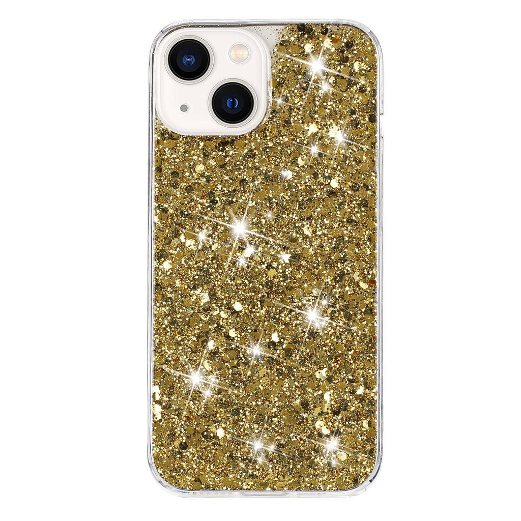 For iPhone 15 Back Protector Case Sparkle Epoxy Cell Phone TPU Cover