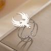 Dawapara Phoenix Ring Adjustable Open Finger Ring Mythical Bird Animal Totem Protection Amuet Stainless Steel Jewelry