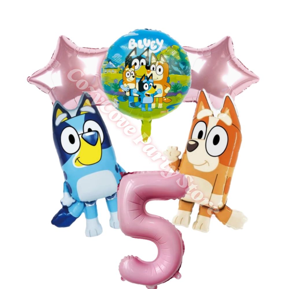 Pink Bluey Birthday Party Decoration Set Bingo Puppy Cup Plate Napkins Balloons For Kids Favors Gifts Photo Booth Baby Shower