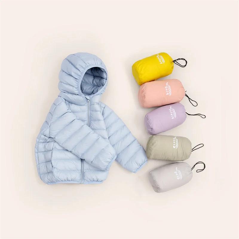 3 -13Y Children White Duck Down Boys Jacket Thickened  Kids Coat for Girl Winter Casual Candy Color Warm Hooded Clothes