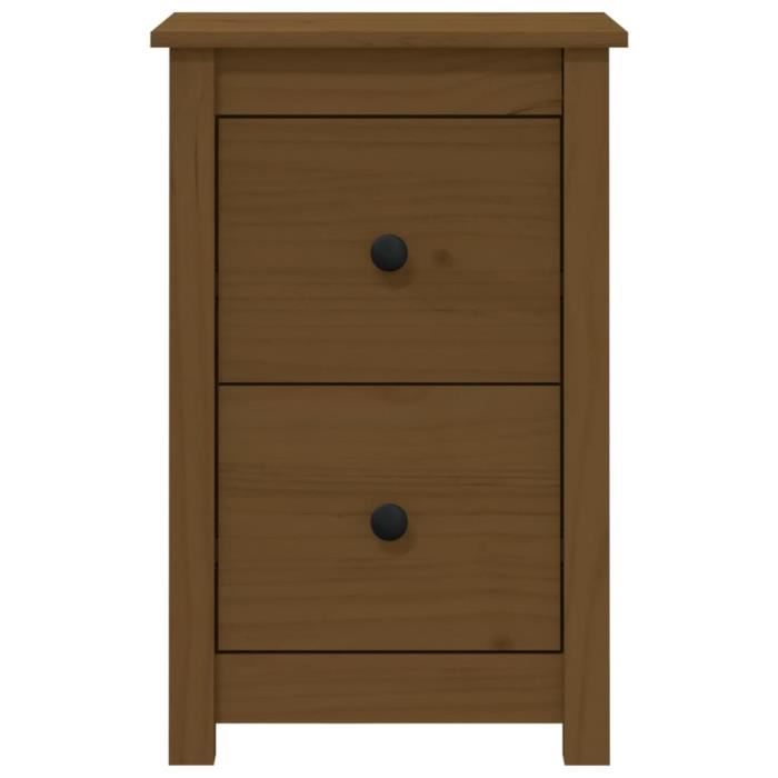 VidaXL Table de chevet Marron miel 40x35x61,5 cm Bois de pin solide 820952
